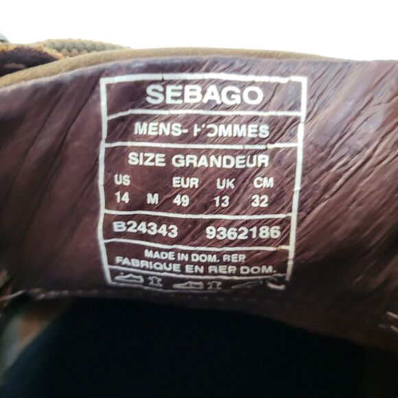 SEBAGO Clovehitch II Mens 14 Brown Leather Boat Deck Shoes 24343 Loafers Resort main image 5